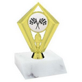 Trophy Cornerstone Base White Marble - 2-5/8" x 3" x 3/4"